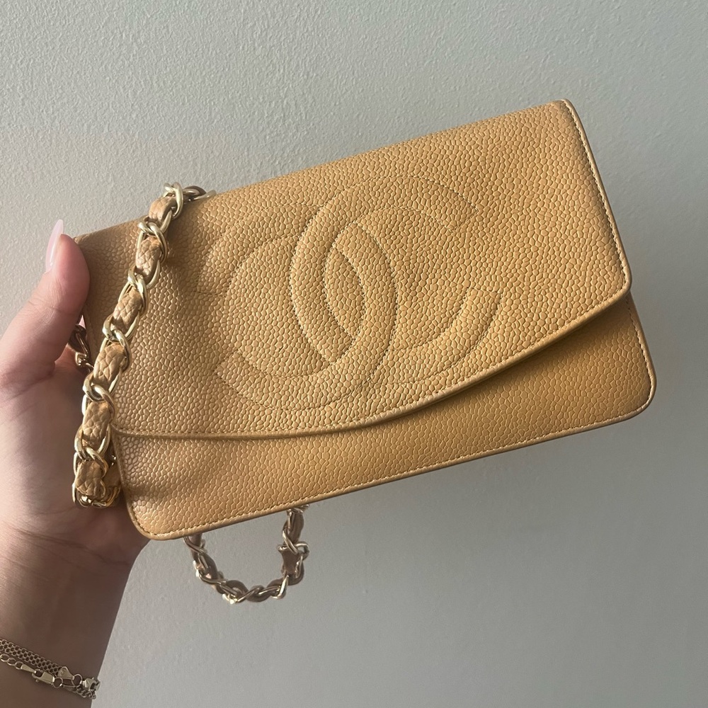 ❌SOLDCHANEL Caviar Leather Timeless CC Clutch with Unbranded Chain and Hardware